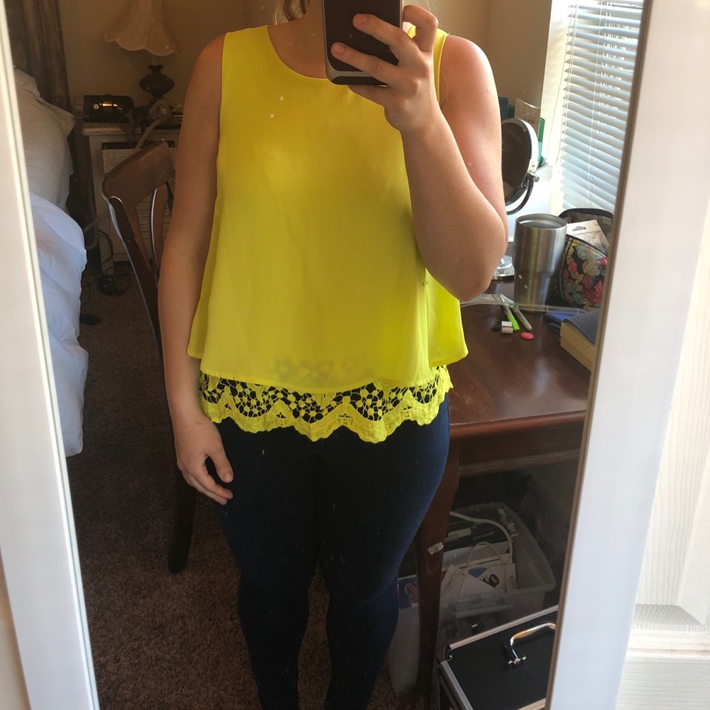 Yellow Lace Shirt